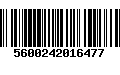 Código de Barras 5600242016477