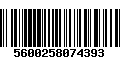 Código de Barras 5600258074393