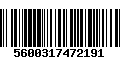 Código de Barras 5600317472191