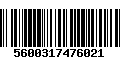 Código de Barras 5600317476021