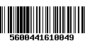 Código de Barras 5600441610049