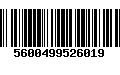 Código de Barras 5600499526019