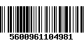 Código de Barras 5600961104981