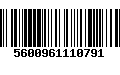 Código de Barras 5600961110791