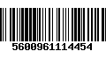 Código de Barras 5600961114454