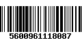 Código de Barras 5600961118087