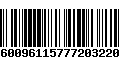 Código de Barras 5600961157772032201