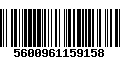 Código de Barras 5600961159158