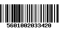 Código de Barras 5601002033420