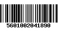 Código de Barras 5601002041890