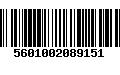 Código de Barras 5601002089151