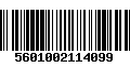 Código de Barras 5601002114099