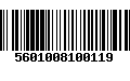 Código de Barras 5601008100119