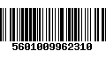 Código de Barras 5601009962310