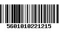 Código de Barras 5601010221215