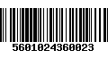 Código de Barras 5601024360023