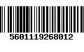 Código de Barras 5601119268012