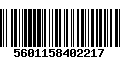 Código de Barras 5601158402217