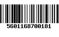 Código de Barras 5601168700181