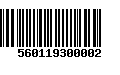 Código de Barras 560119300002