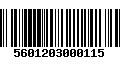 Código de Barras 5601203000115