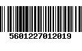 Código de Barras 5601227012019