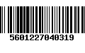 Código de Barras 5601227040319