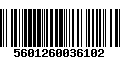 Código de Barras 5601260036102