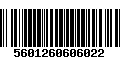 Código de Barras 5601260606022