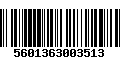 Código de Barras 5601363003513