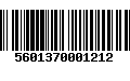 Código de Barras 5601370001212