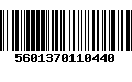 Código de Barras 5601370110440