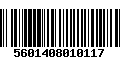 Código de Barras 5601408010117