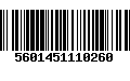 Código de Barras 5601451110260