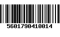 Código de Barras 5601790410014