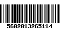 Código de Barras 5602013265114