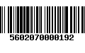 Código de Barras 5602070000192