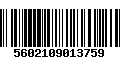 Código de Barras 5602109013759