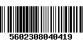 Código de Barras 5602308040419