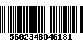 Código de Barras 5602348046181