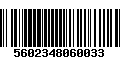 Código de Barras 5602348060033