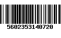 Código de Barras 5602353140720