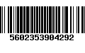 Código de Barras 5602353904292