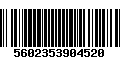 Código de Barras 5602353904520