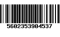 Código de Barras 5602353904537