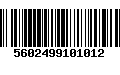 Código de Barras 5602499101012