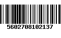 Código de Barras 5602708102137