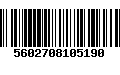 Código de Barras 5602708105190