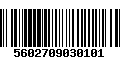 Código de Barras 5602709030101