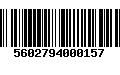 Código de Barras 5602794000157